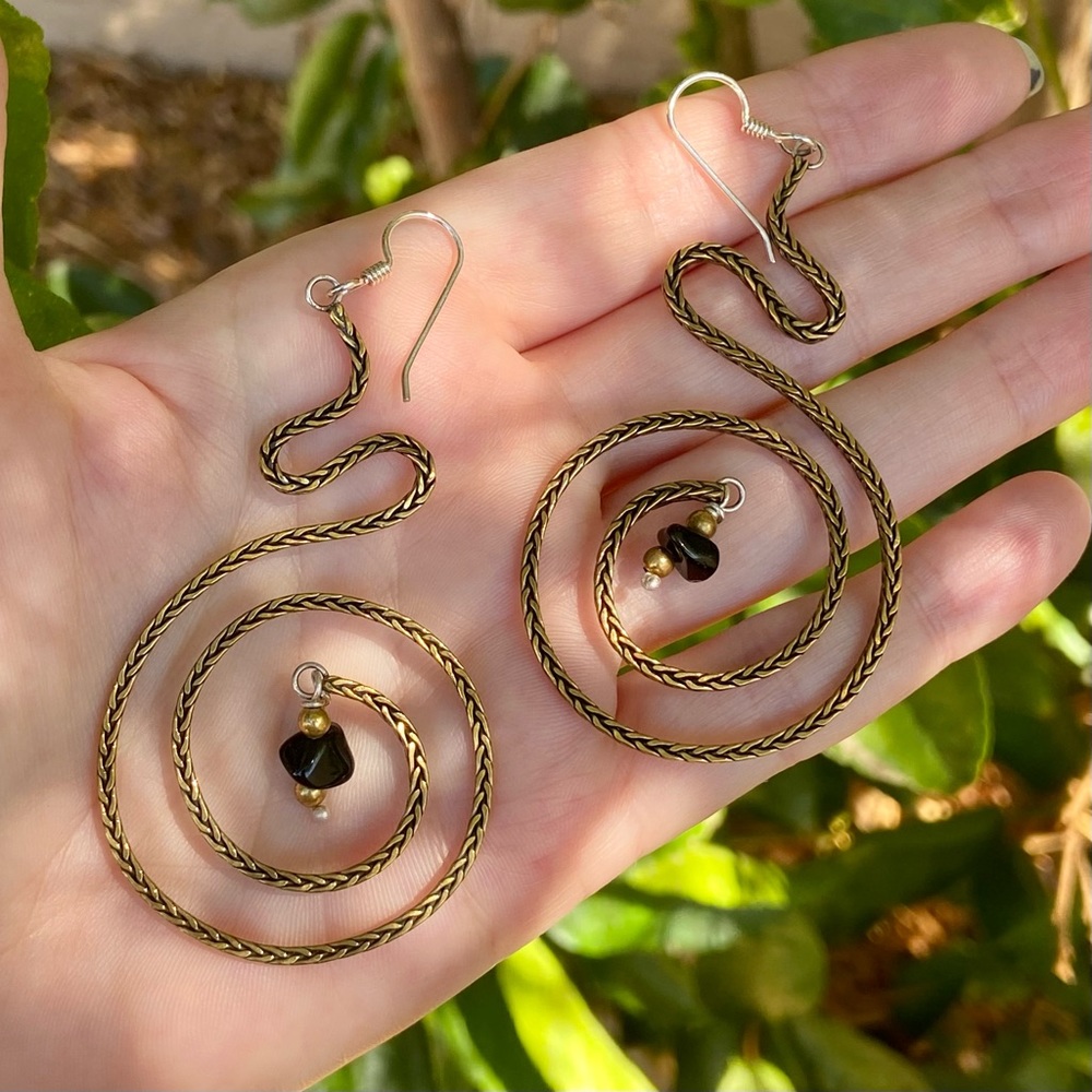 Artisan handmade Spiral earrings